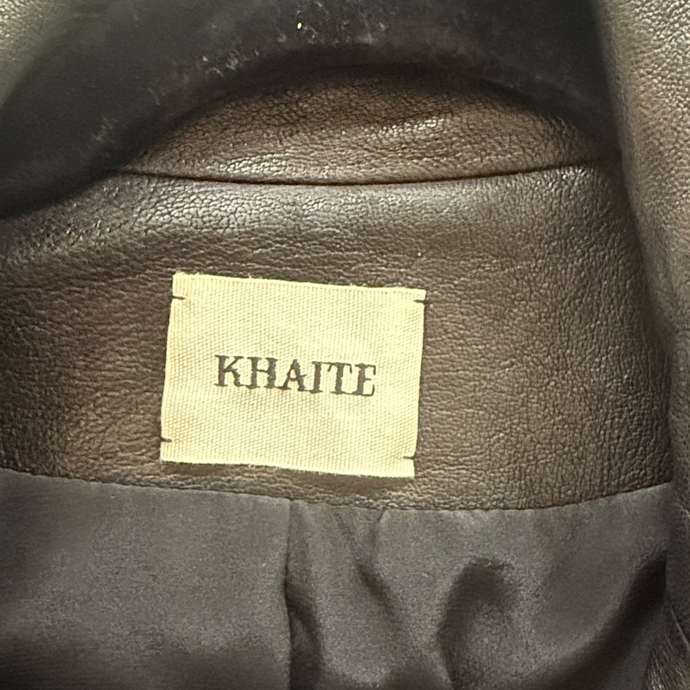 Khaite Black Leather Moto Jacket Size 2 - Picture 9 of 9